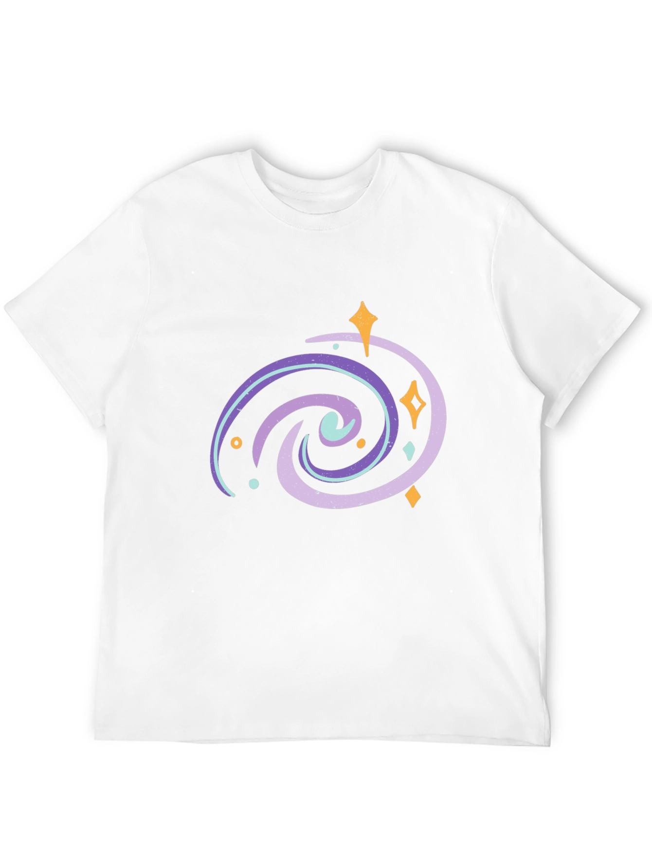 Galaxy Swirl Graphic Tee - Black Casual T-Shirt