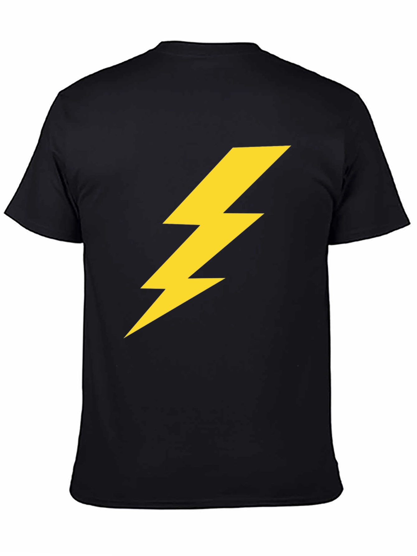 Lightning Bolt Graphic Tee - Black Casual T-Shirt