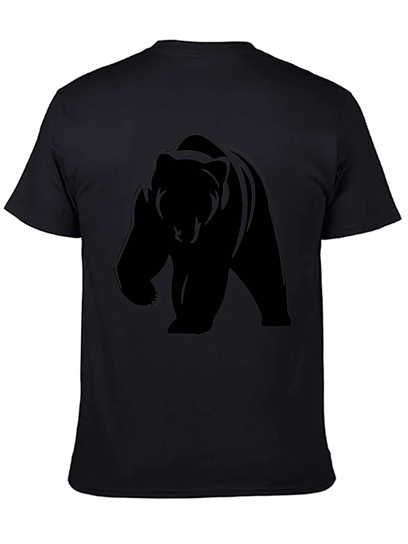 Bear Silhouette Black T-Shirt