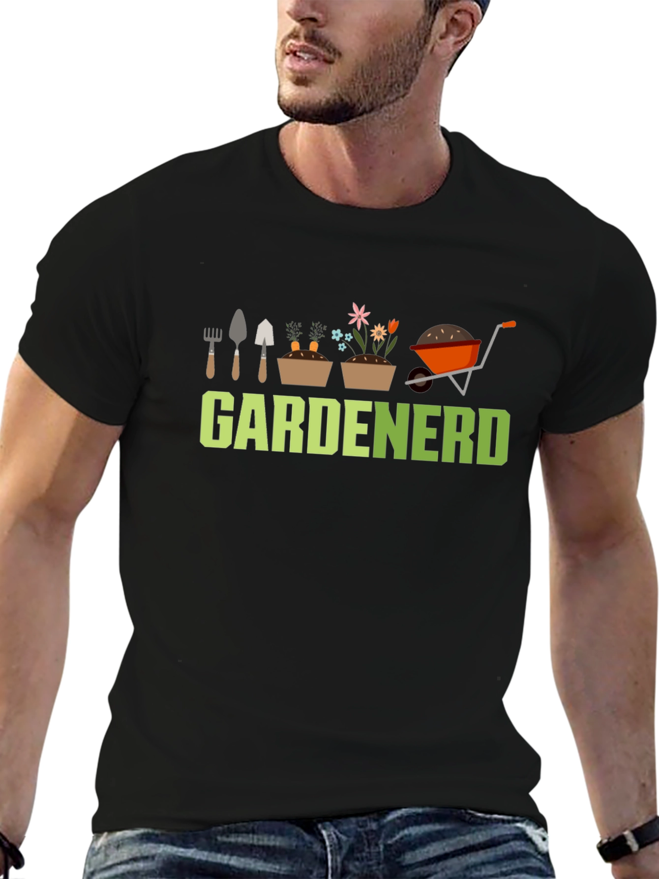 Gardenerd Graphic Tee - Black Cotton T-Shirt