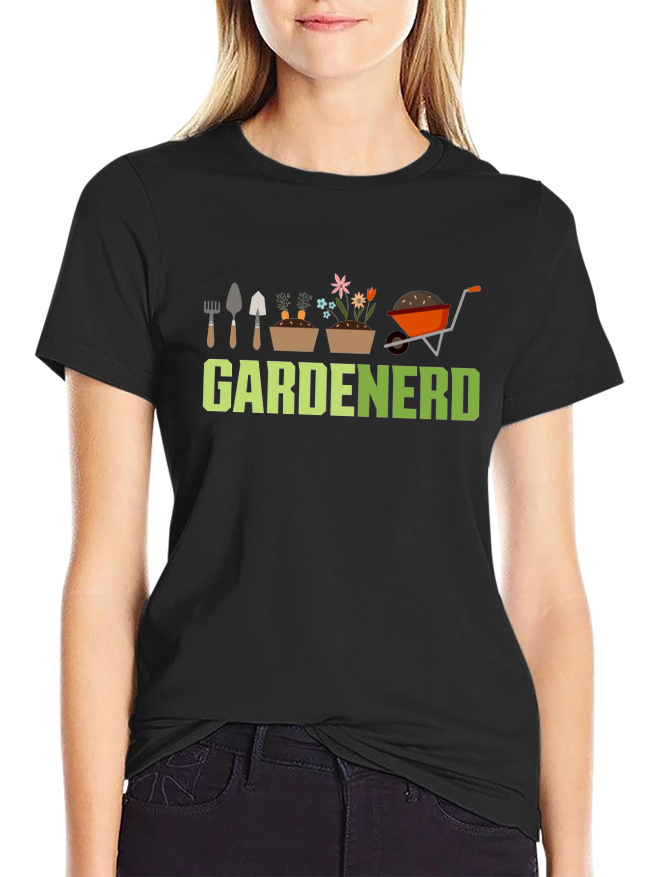 Gardenerd Graphic Tee - Black Cotton T-Shirt