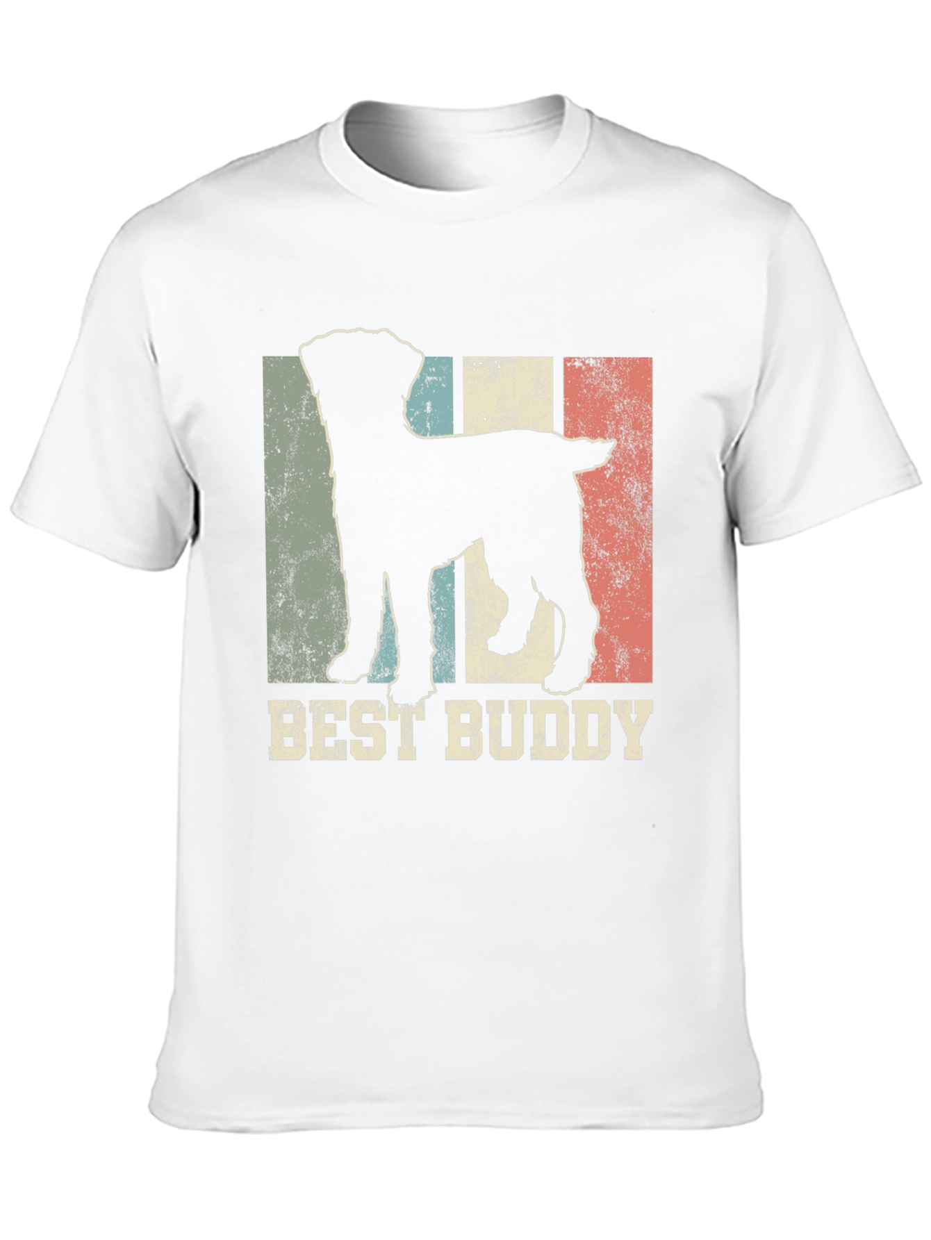 Best Buddy Dog Silhouette Mens T-Shirt