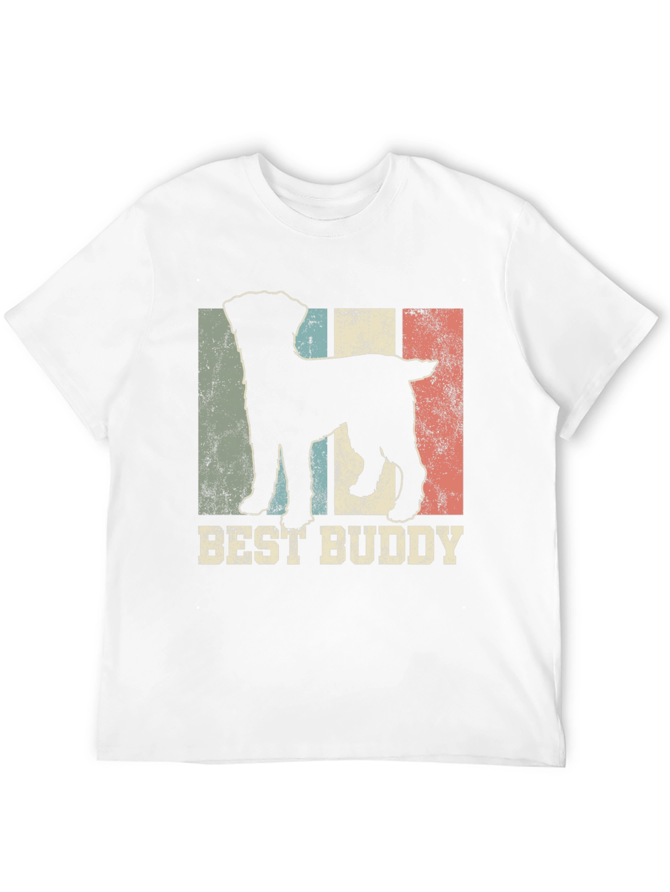 Best Buddy Dog Silhouette Mens T-Shirt