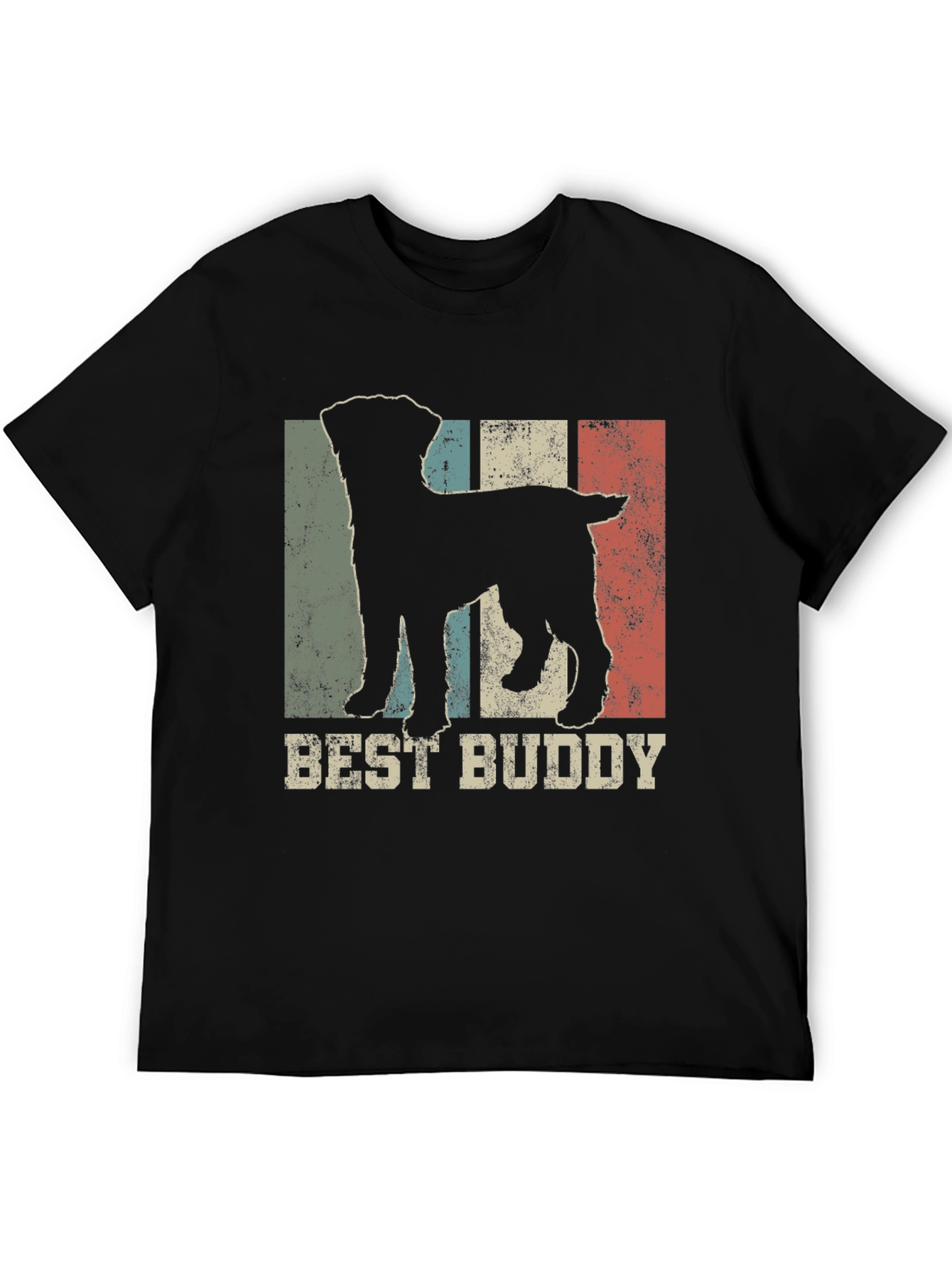 Best Buddy Dog Silhouette Mens T-Shirt
