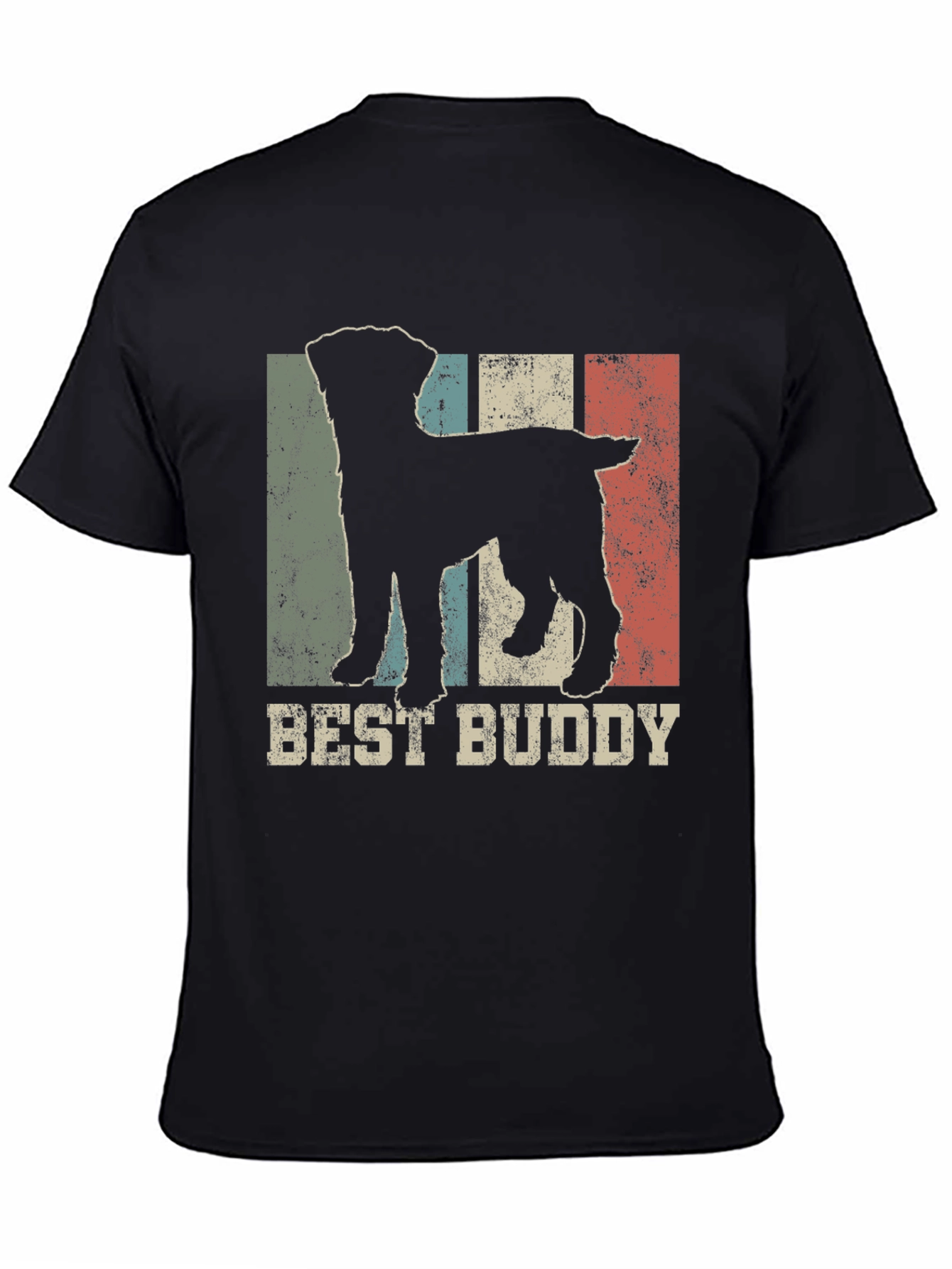 Best Buddy Dog Silhouette Mens T-Shirt