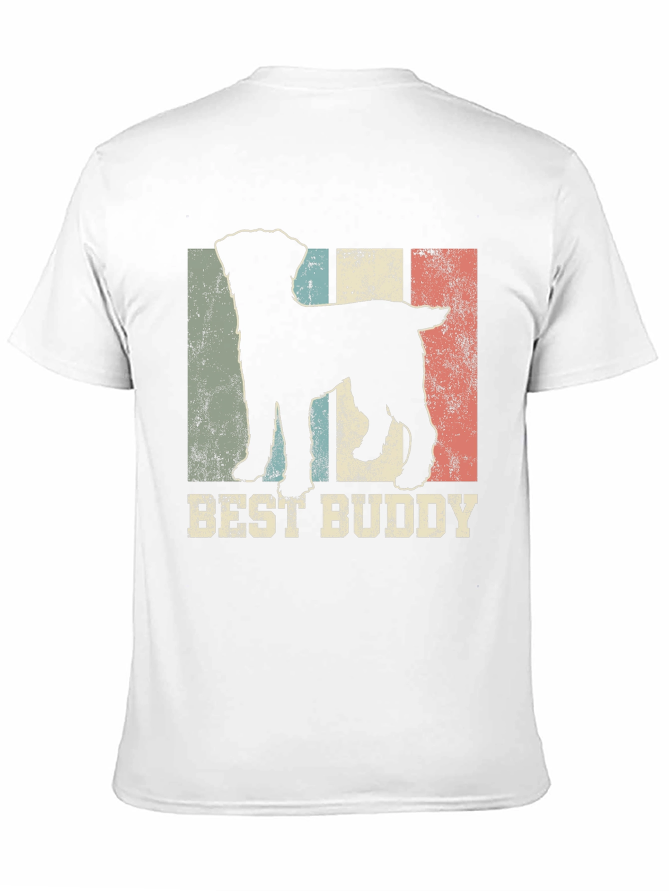 Best Buddy Dog Silhouette Mens T-Shirt