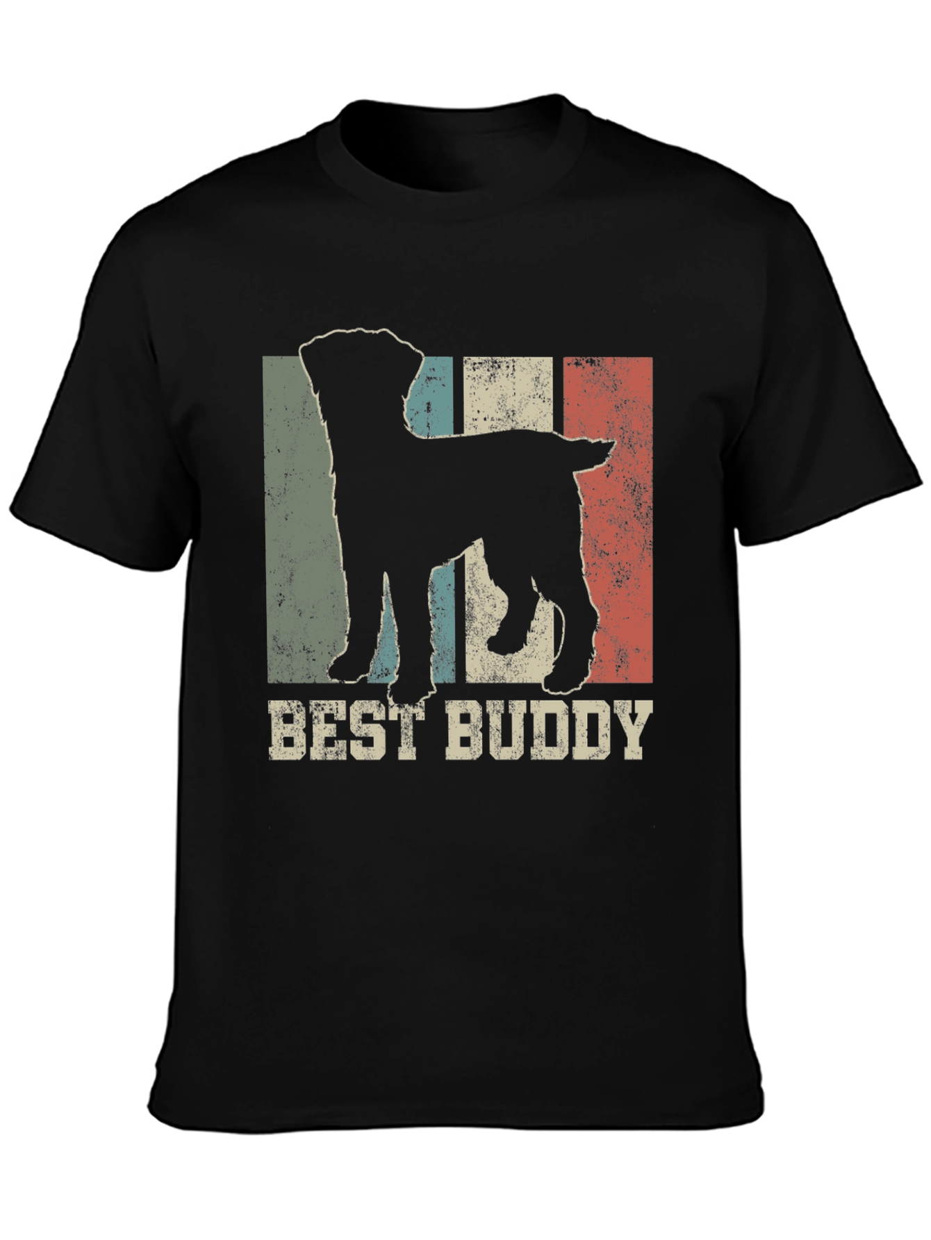 Best Buddy Dog Silhouette Mens T-Shirt