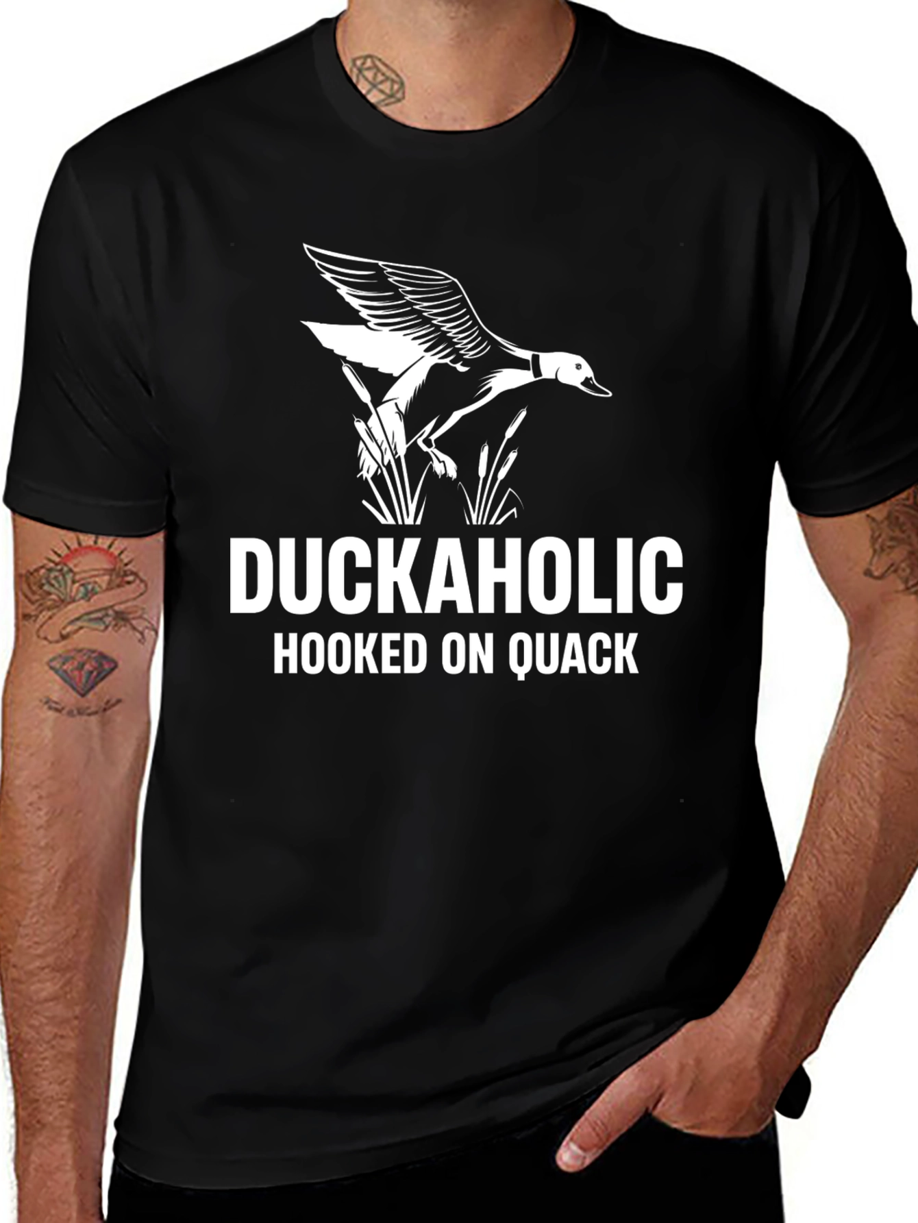 Duckaholic T-Shirt: Hooked on Quack Mens