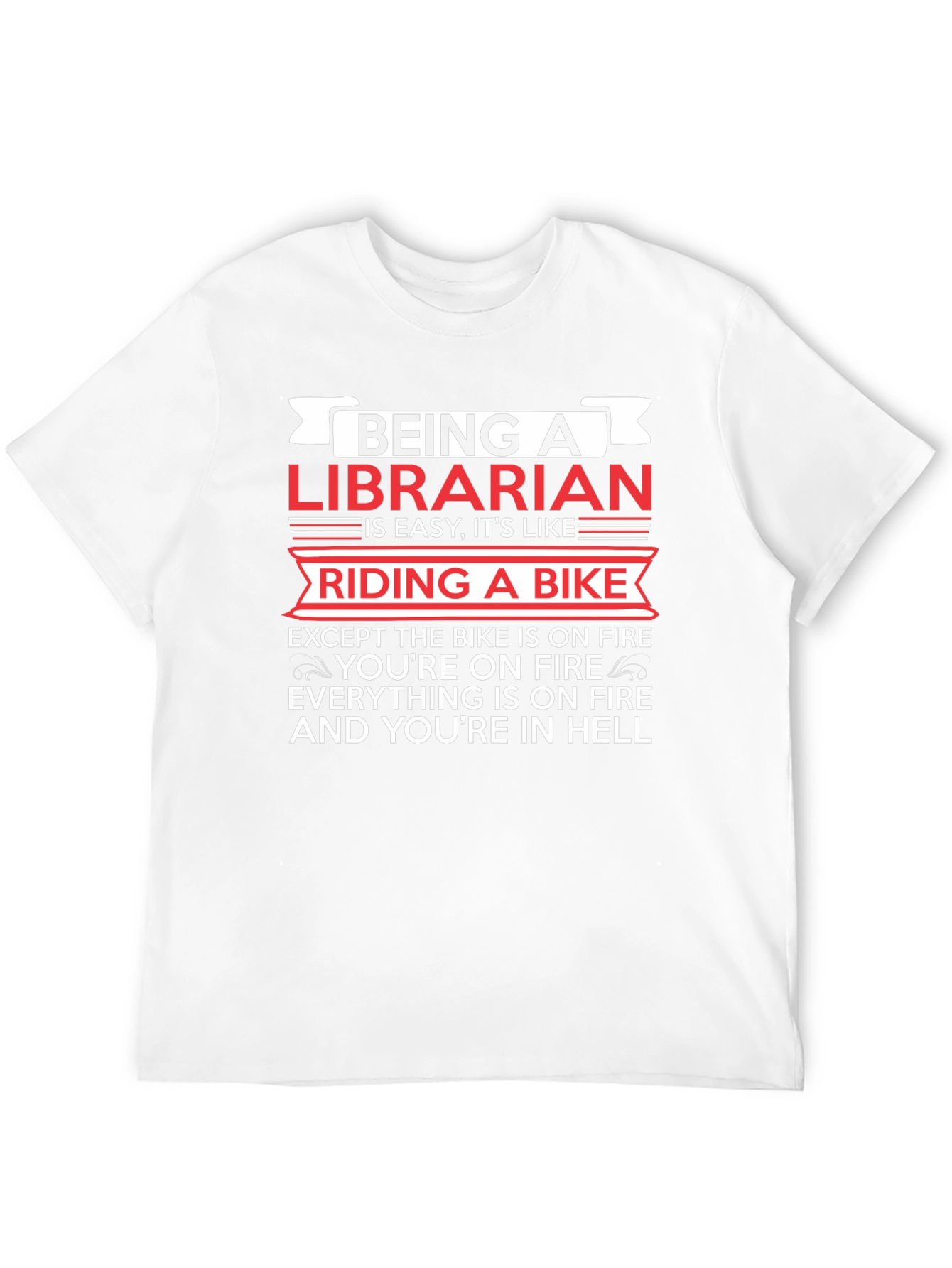Librarian on Fire Graphic T-Shirt