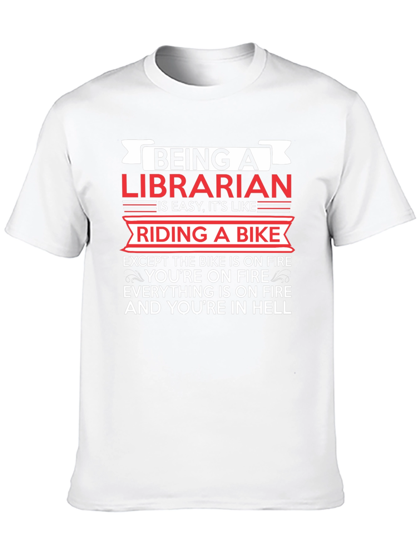 Librarian on Fire Graphic T-Shirt