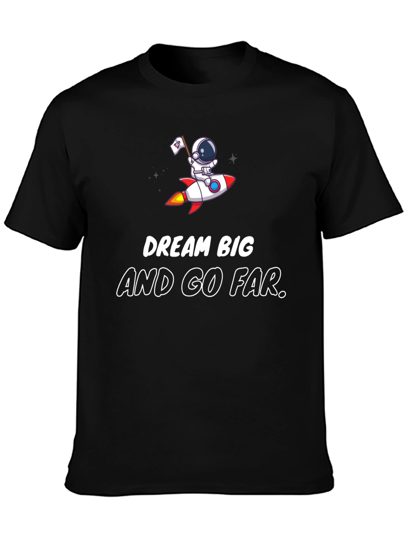 Dream Big Graphic Tee - Astronaut & Rocket