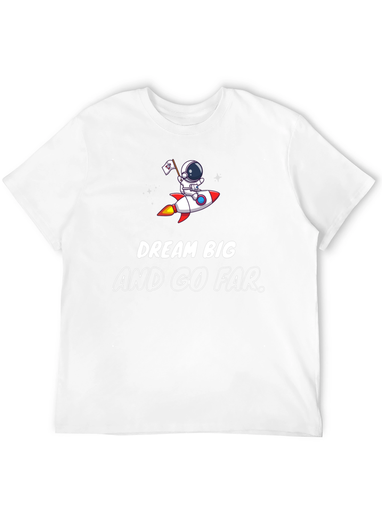 Dream Big Graphic Tee - Astronaut & Rocket