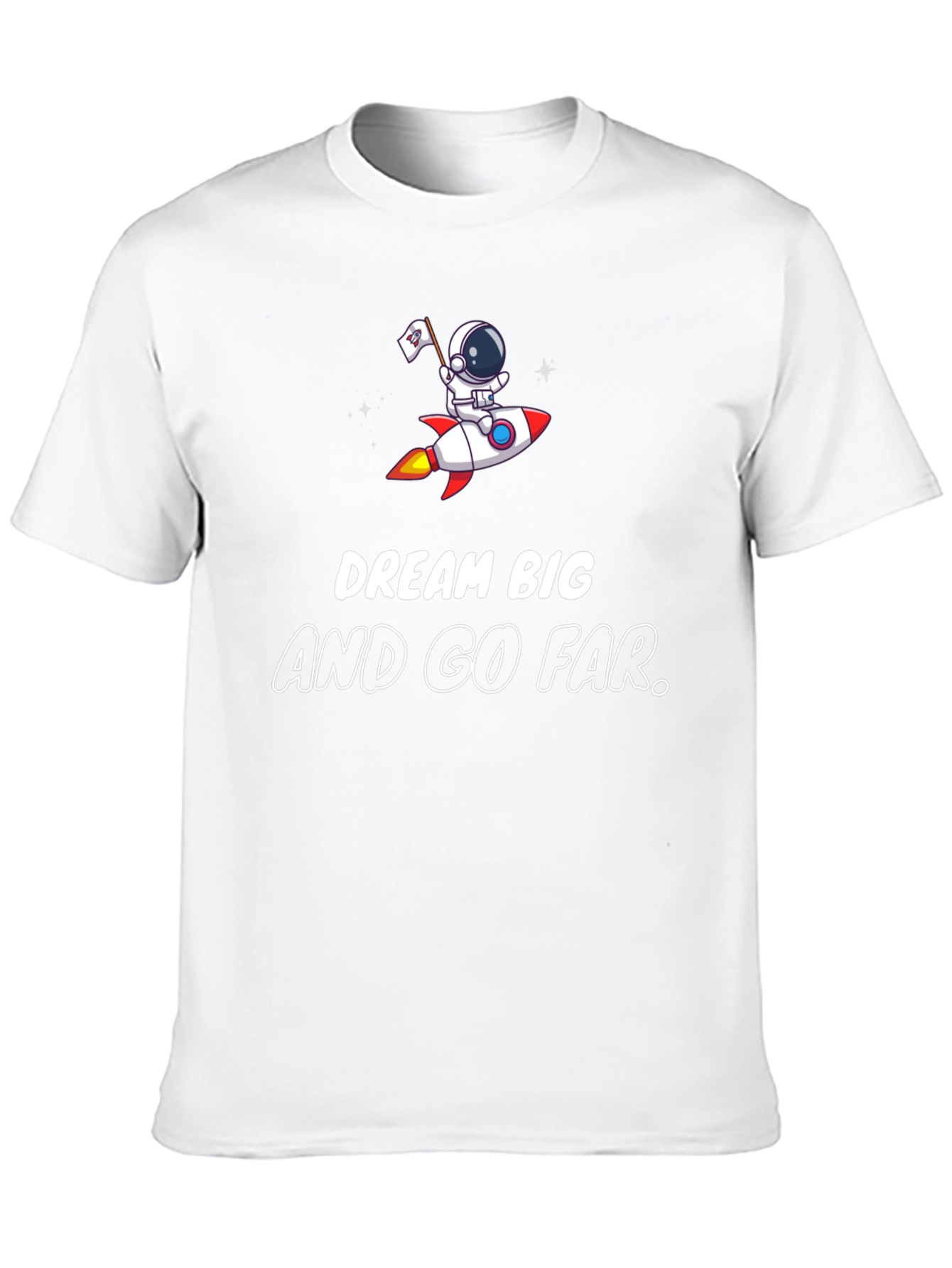 Dream Big Graphic Tee - Astronaut & Rocket