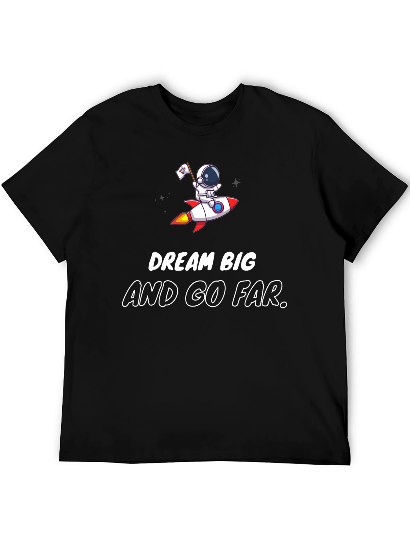 Dream Big Graphic Tee - Astronaut & Rocket