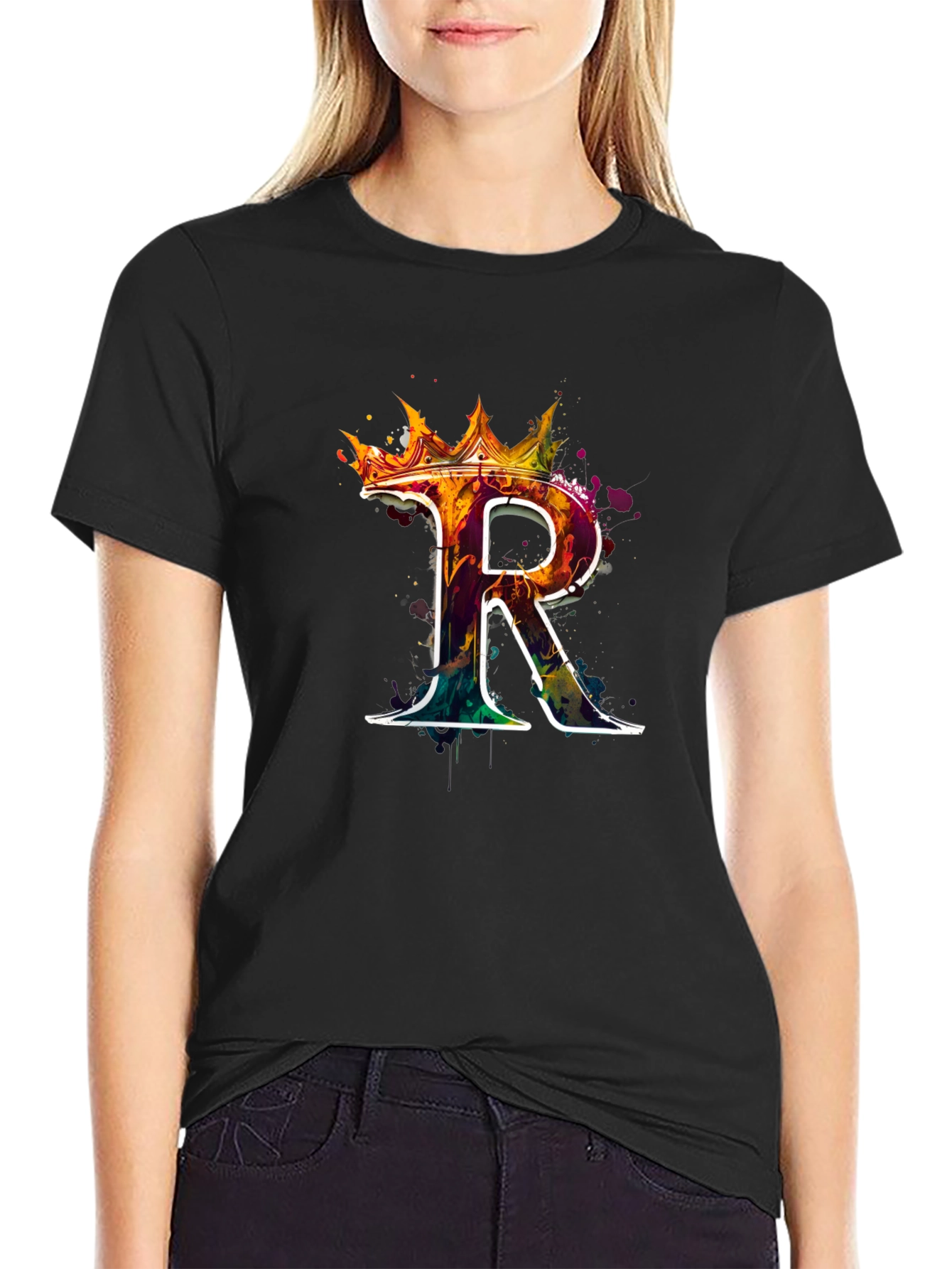 King R Graphic Black T-Shirt