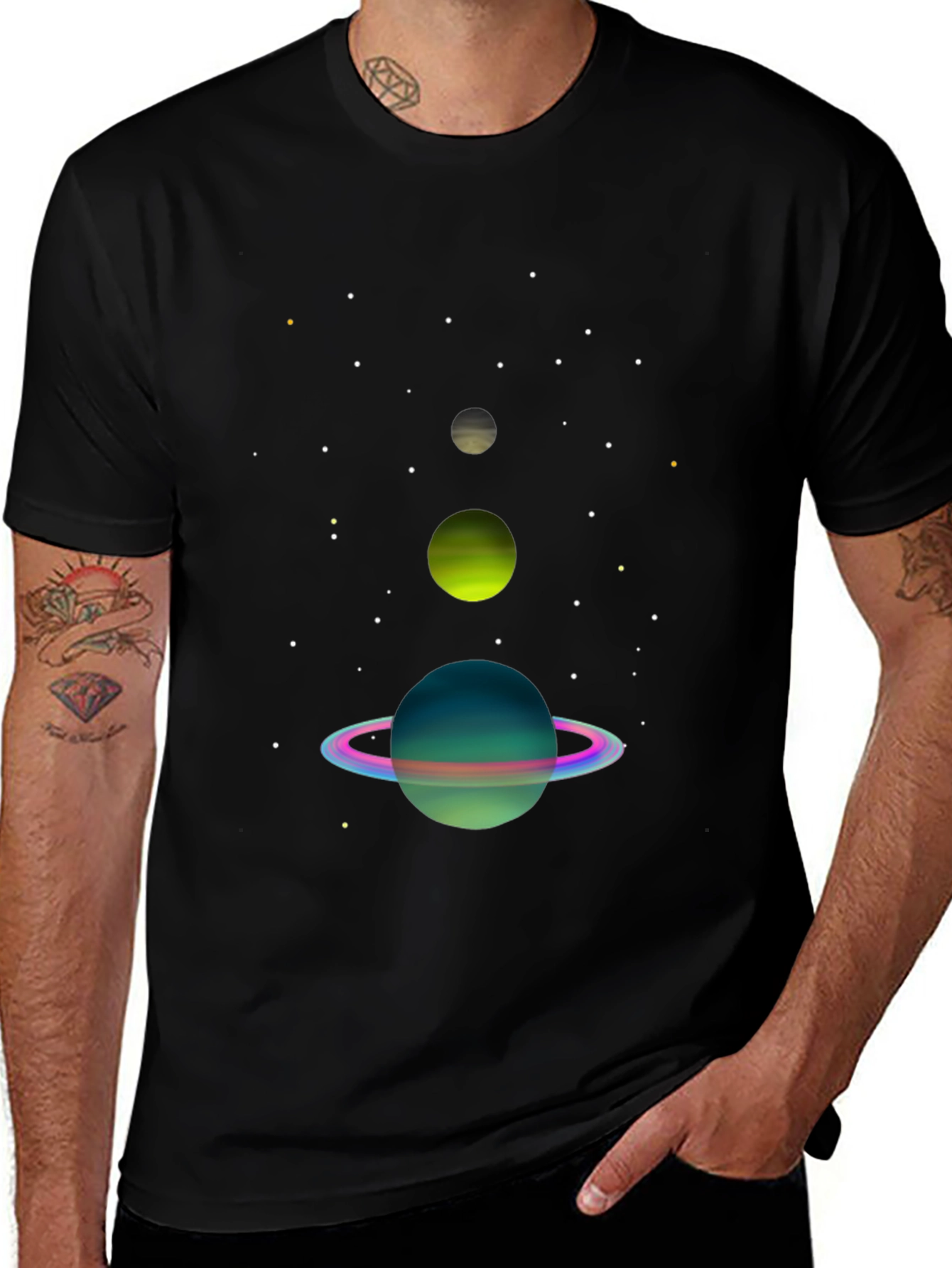 Space Planets Graphic Tee | Galaxy Dreams Shirt