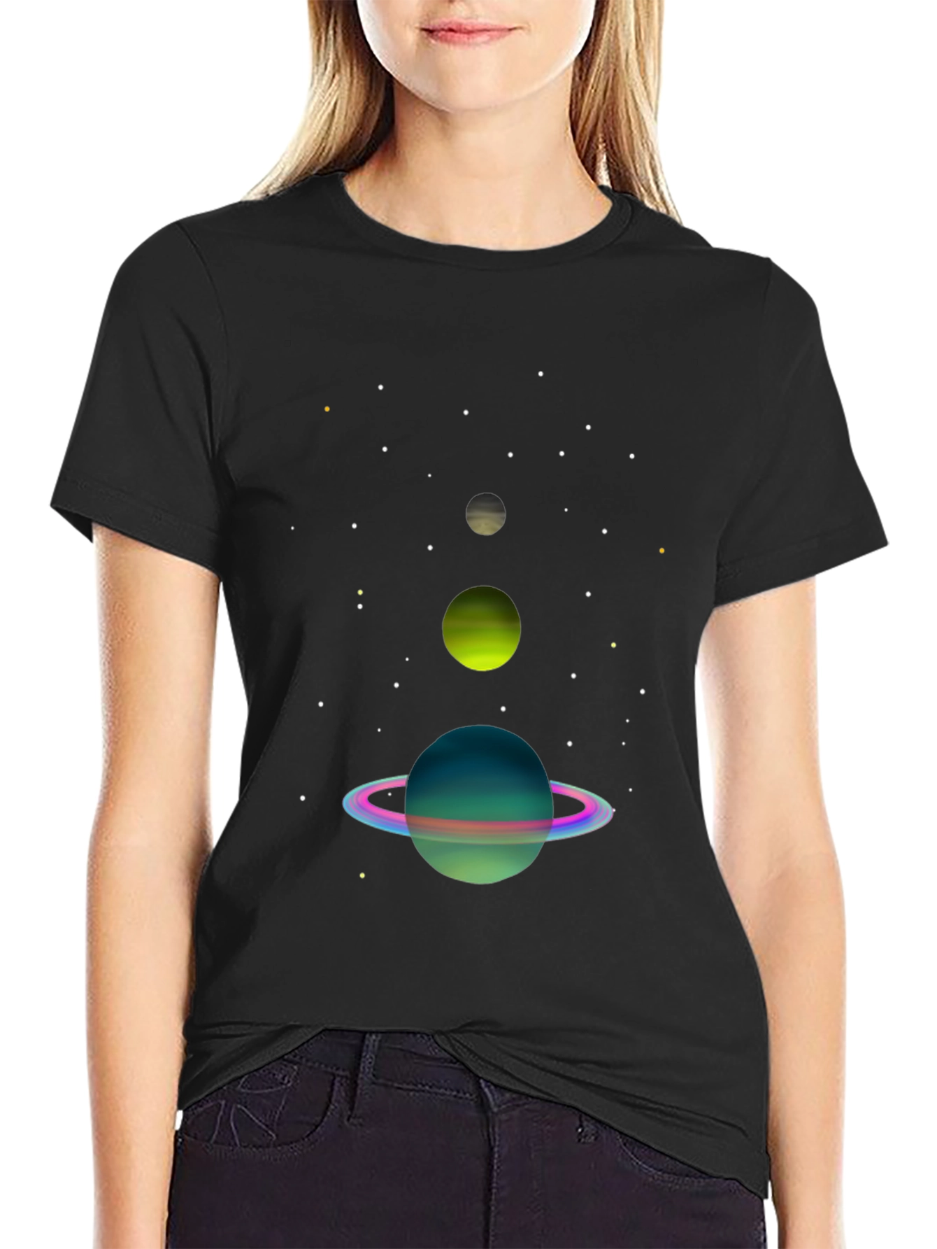Space Planets Graphic Tee | Galaxy Dreams Shirt