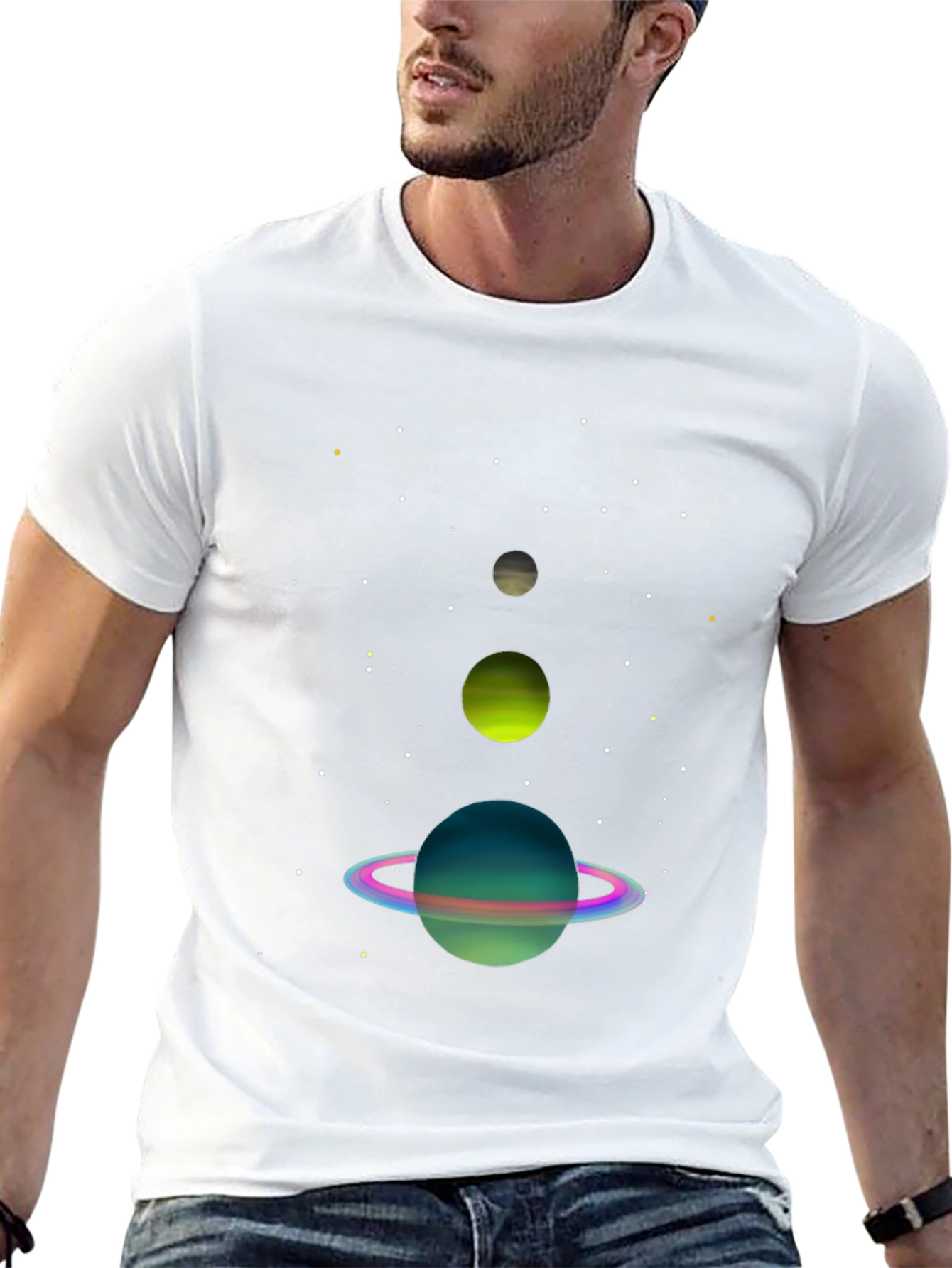 Space Planets Graphic Tee | Galaxy Dreams Shirt