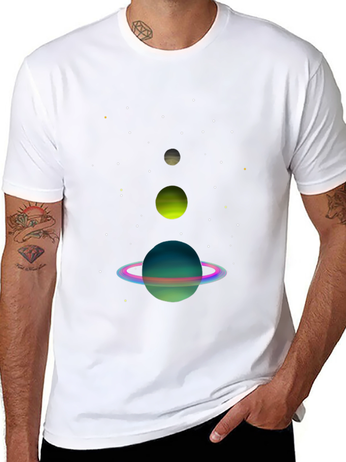 Space Planets Graphic Tee | Galaxy Dreams Shirt