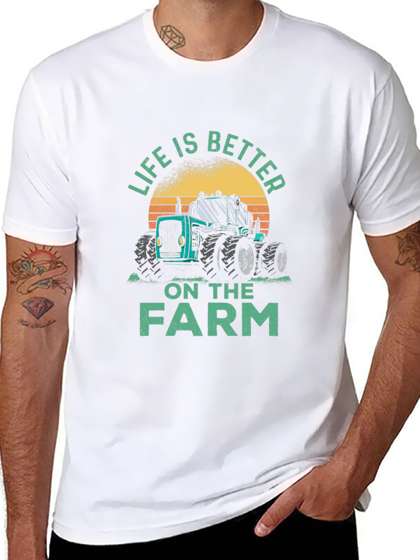 Life is Better on the Farm Tractor T-Shirt
