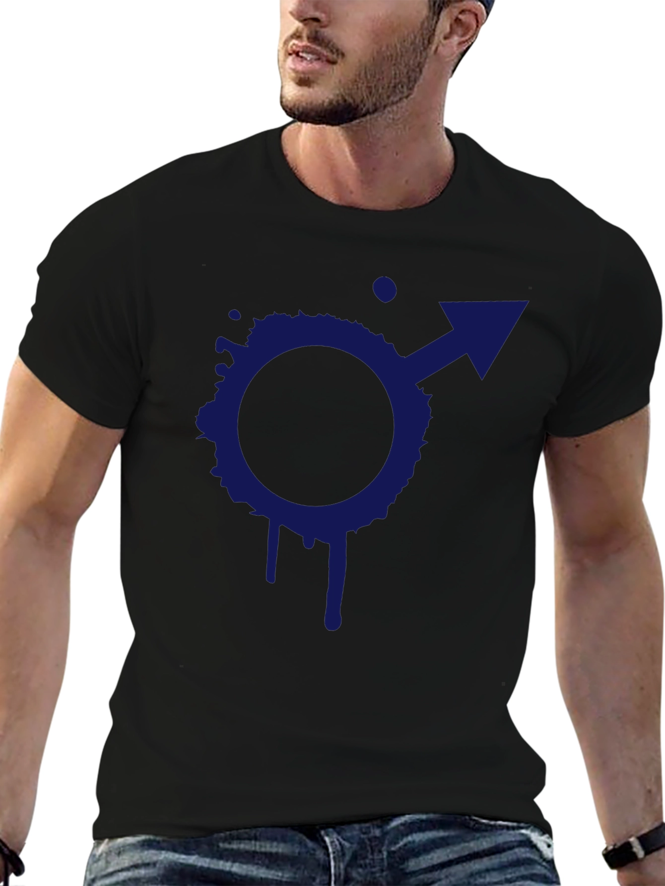 Cool Symbol Graphic Black T-Shirt