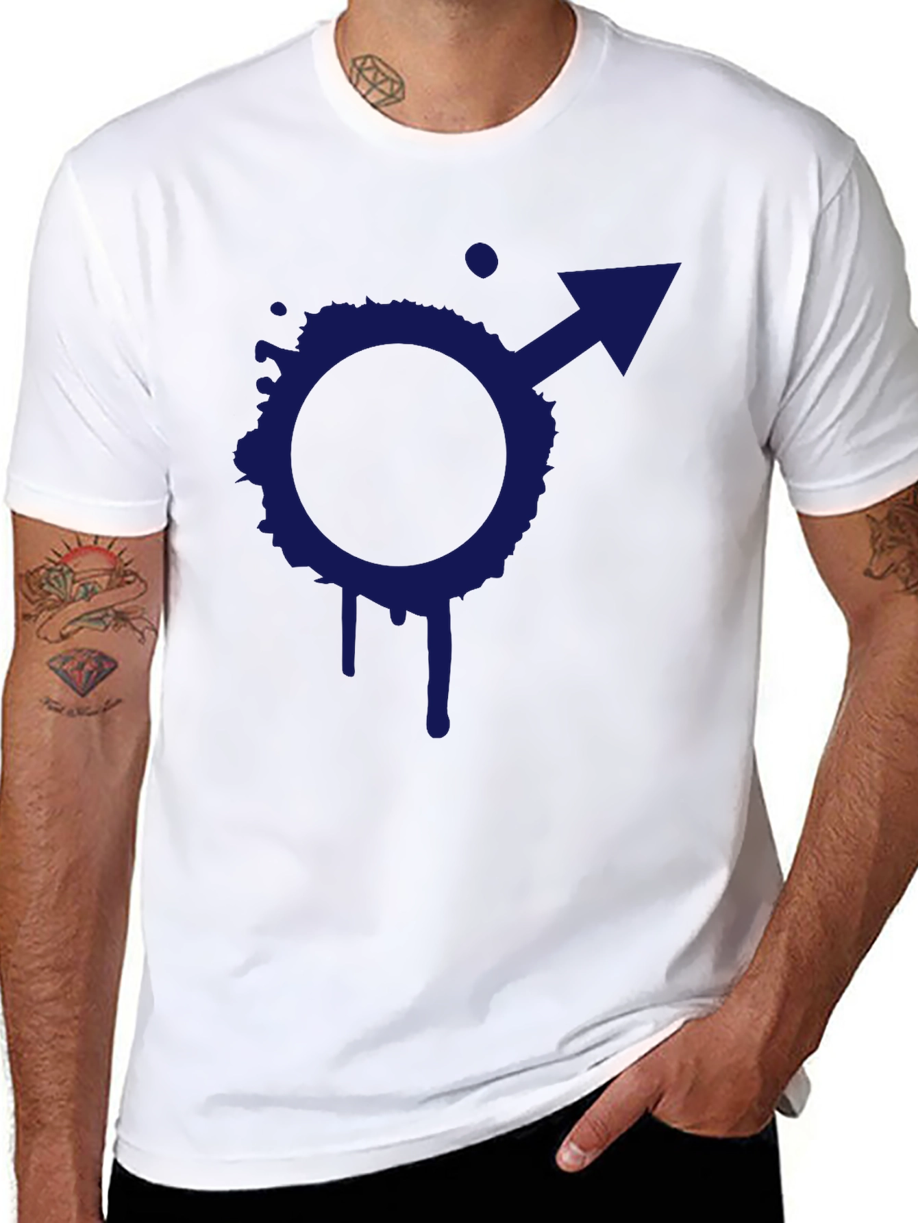 Cool Symbol Graphic Black T-Shirt