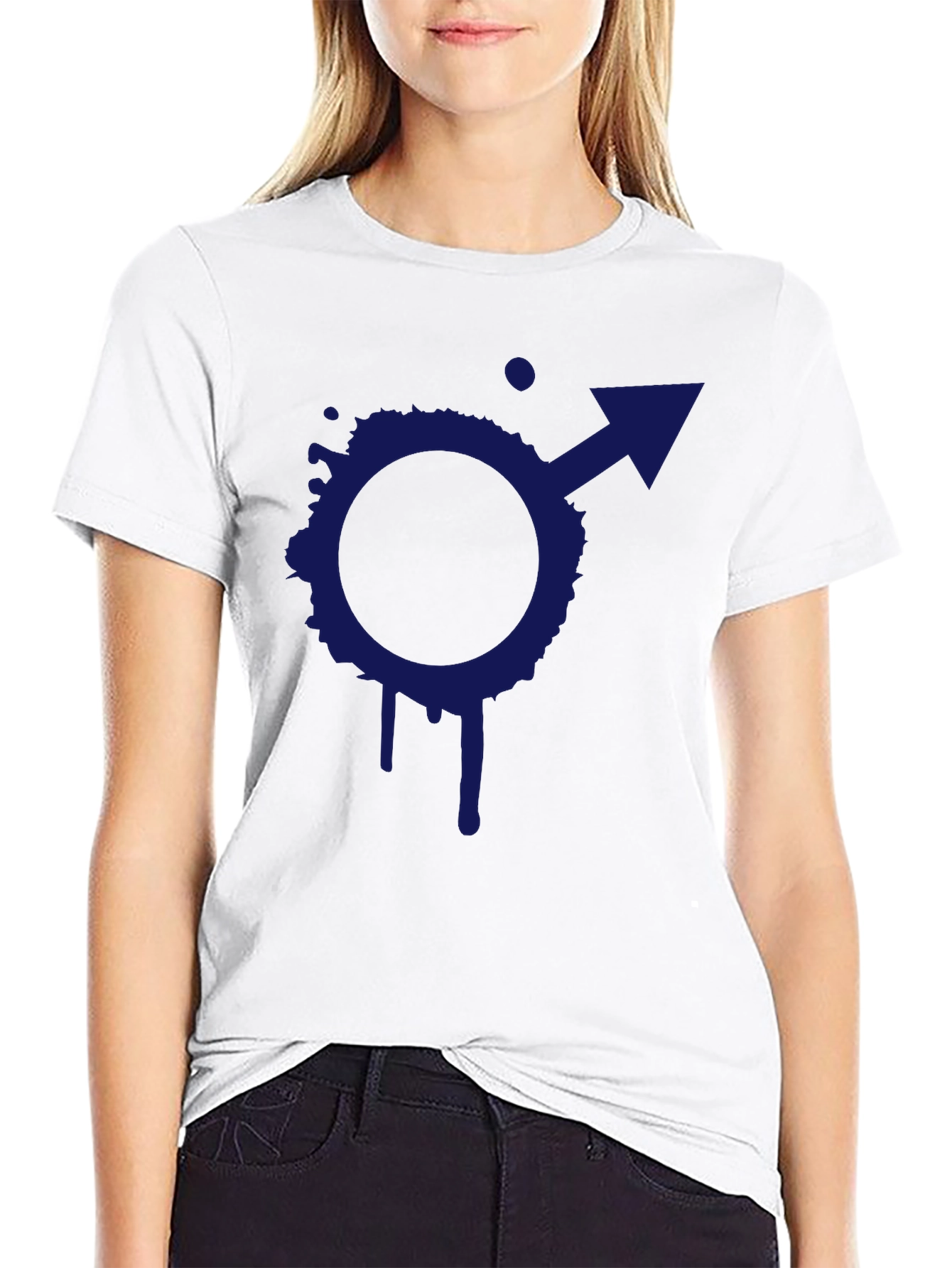 Cool Symbol Graphic Black T-Shirt