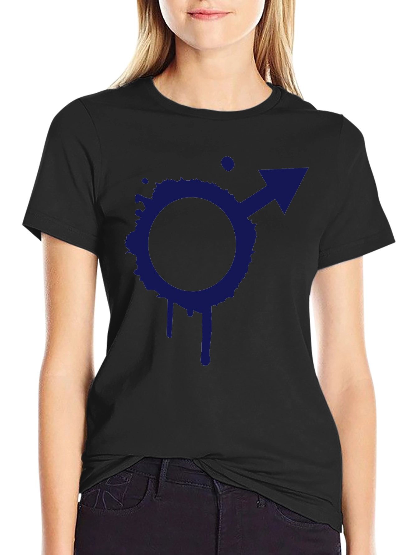 Cool Symbol Graphic Black T-Shirt