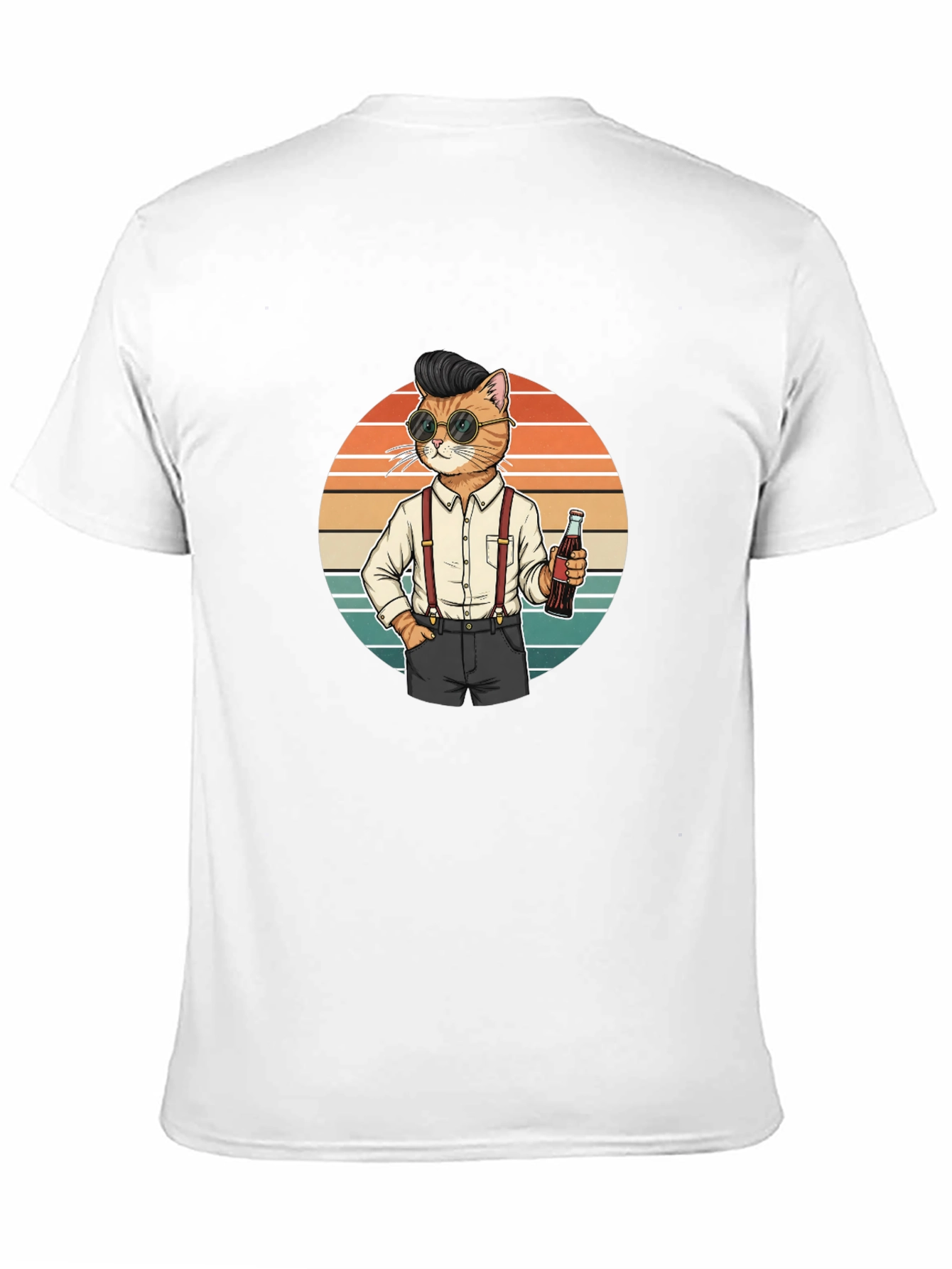 Cool Cat Graphic Tee - Retro Style