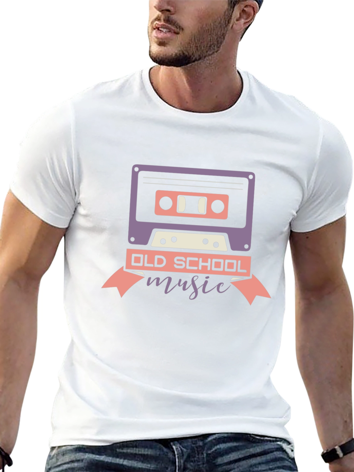 Old School Music Cassette Tape T-Shirt