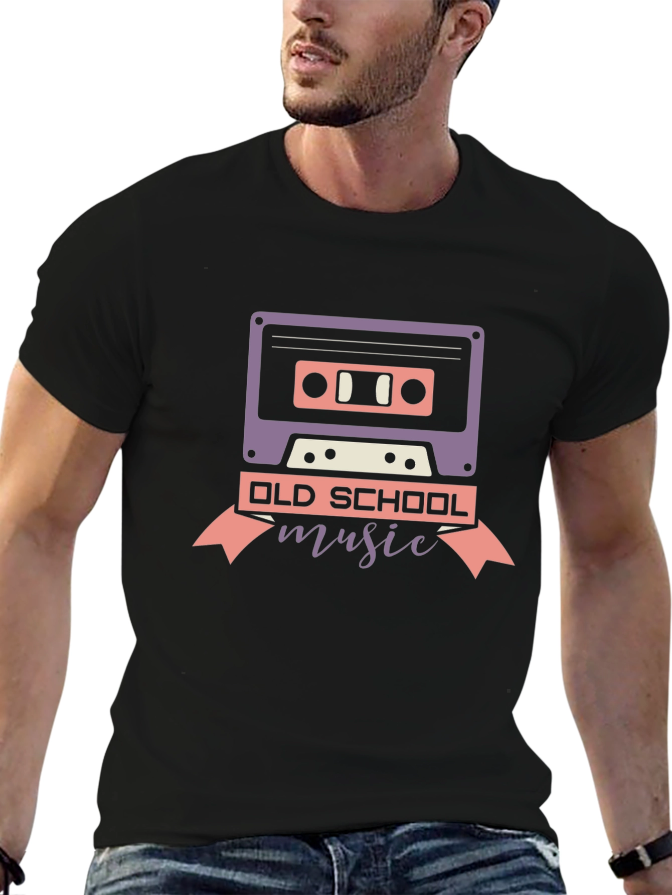 Old School Music Cassette Tape T-Shirt