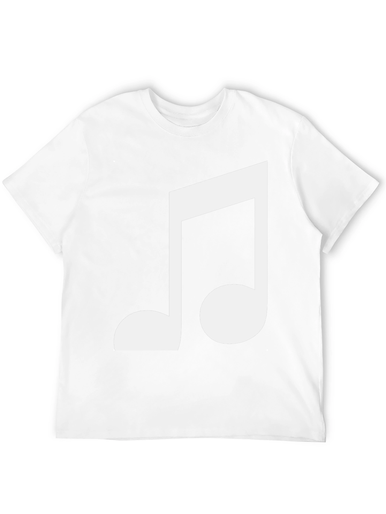 Musical Note Graphic Tee - Black Cotton Shirt