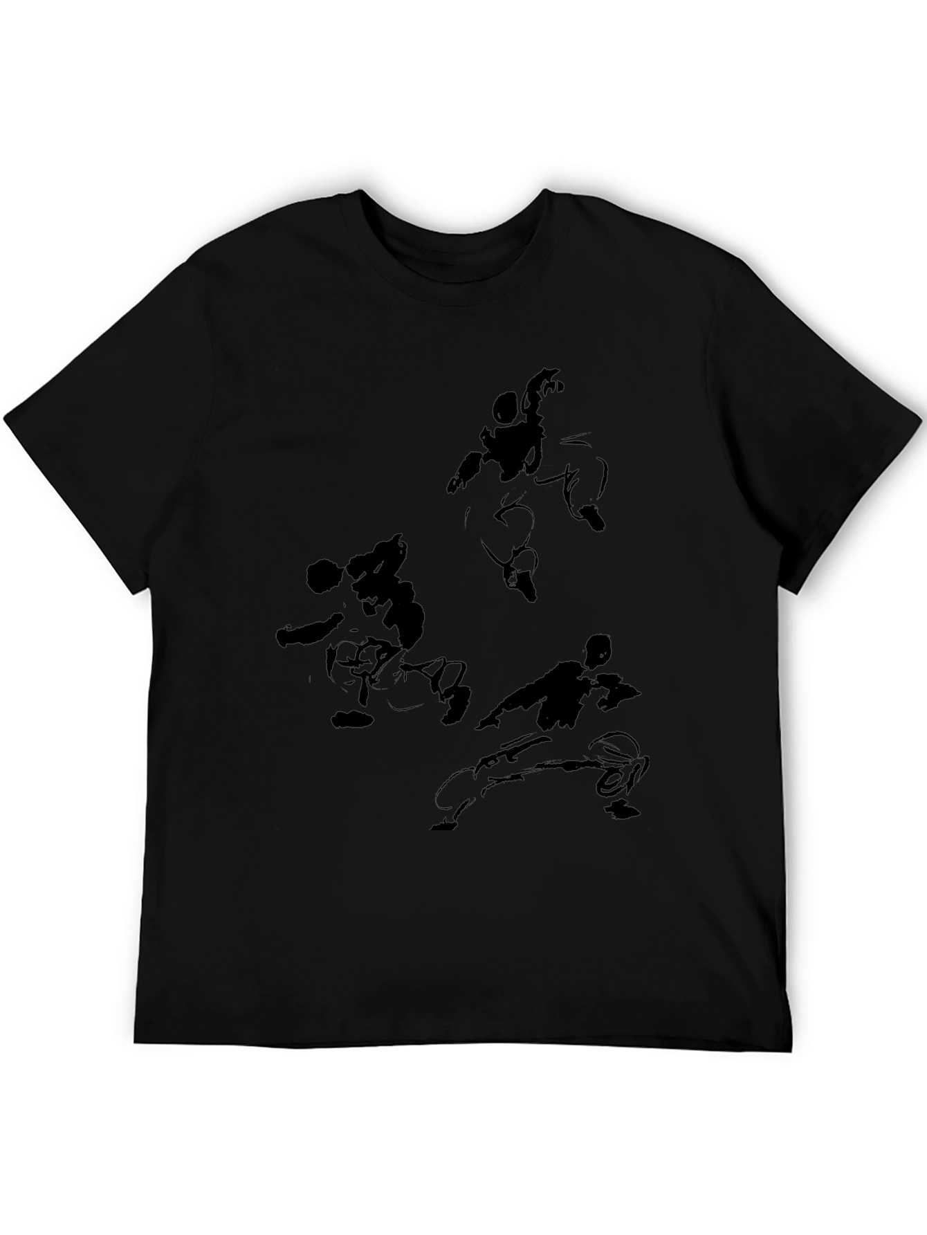 Martial Arts Graphic Tee - Black Cotton
