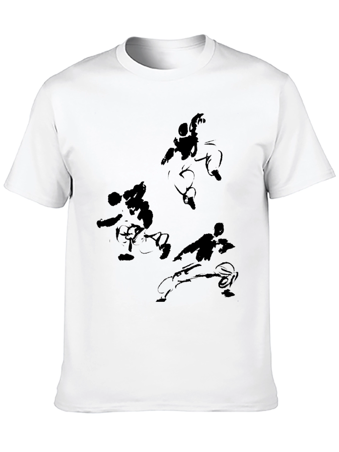 Martial Arts Graphic Tee - Black Cotton