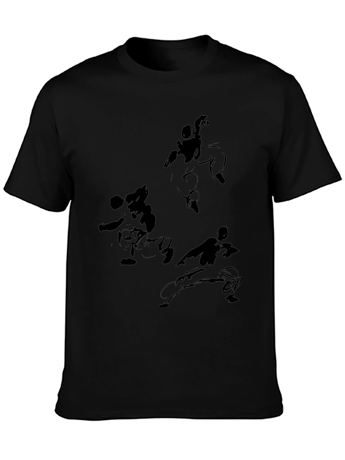 Martial Arts Graphic Tee - Black Cotton