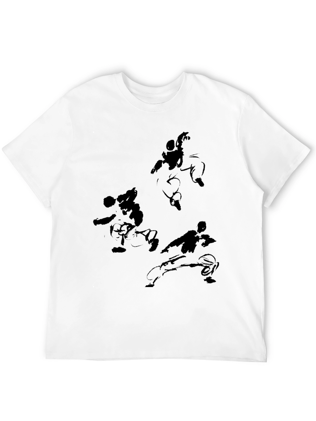 Martial Arts Graphic Tee - Black Cotton