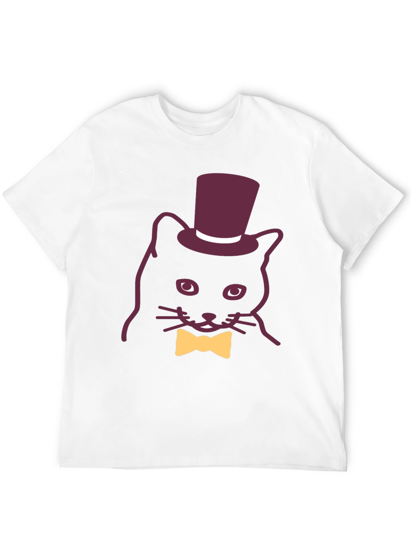 Dapper Cat Tee - Top Hat Bow Tie
