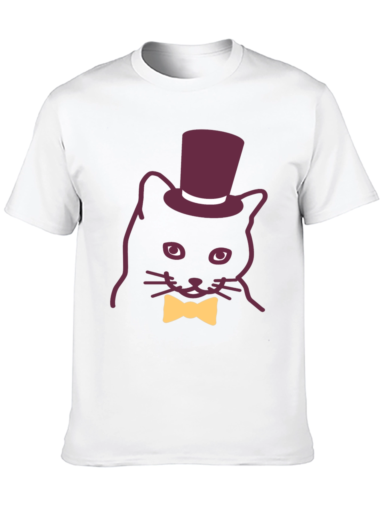 Dapper Cat Tee - Top Hat Bow Tie
