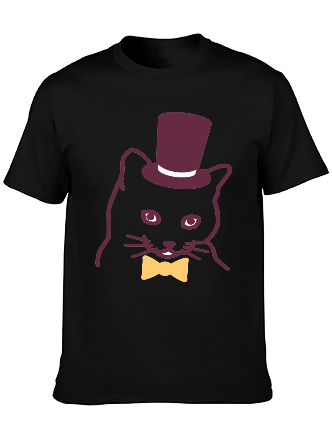 Dapper Cat Tee - Top Hat Bow Tie