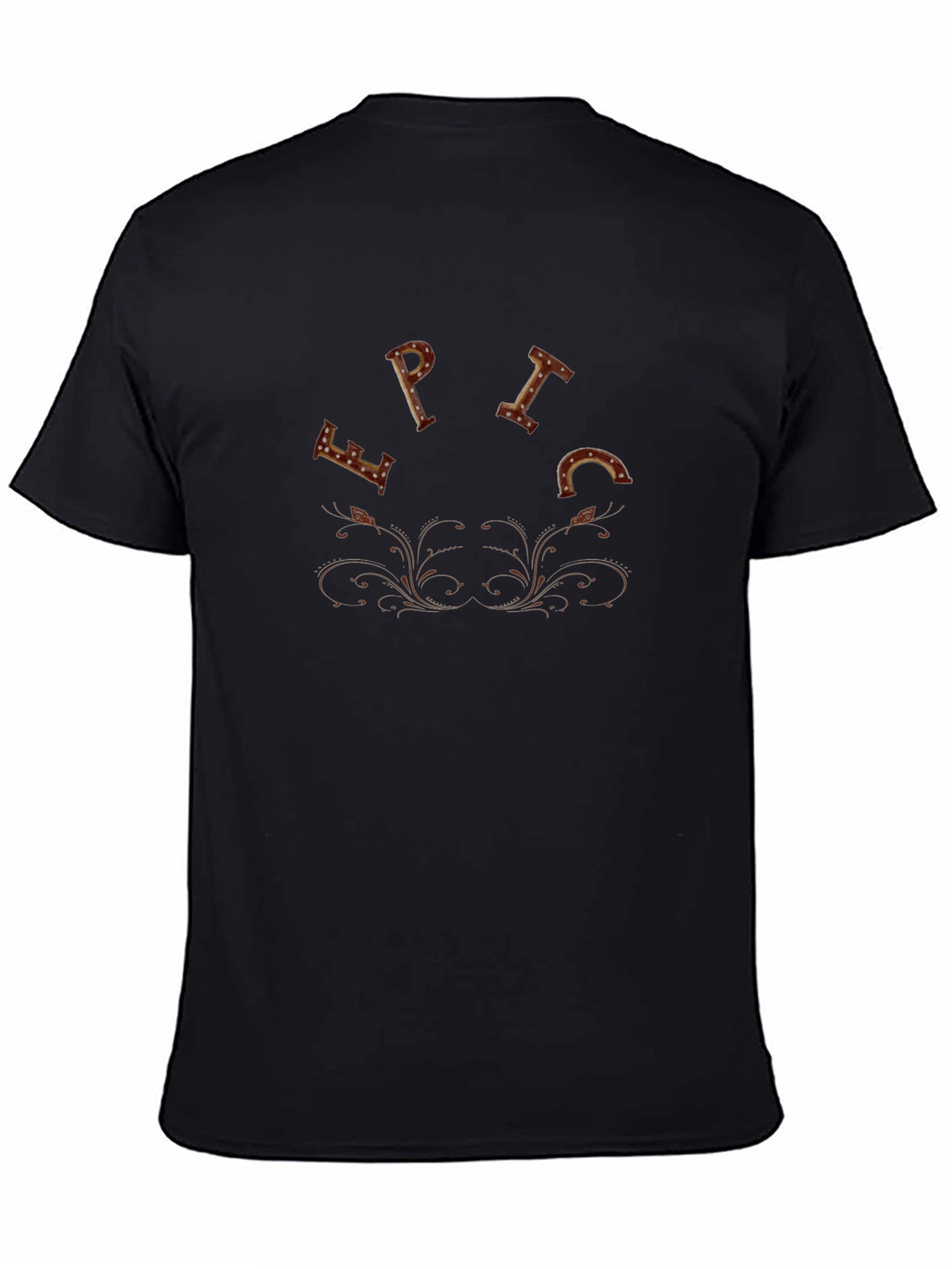 Epic Graphic Print Mens Black T-Shirt