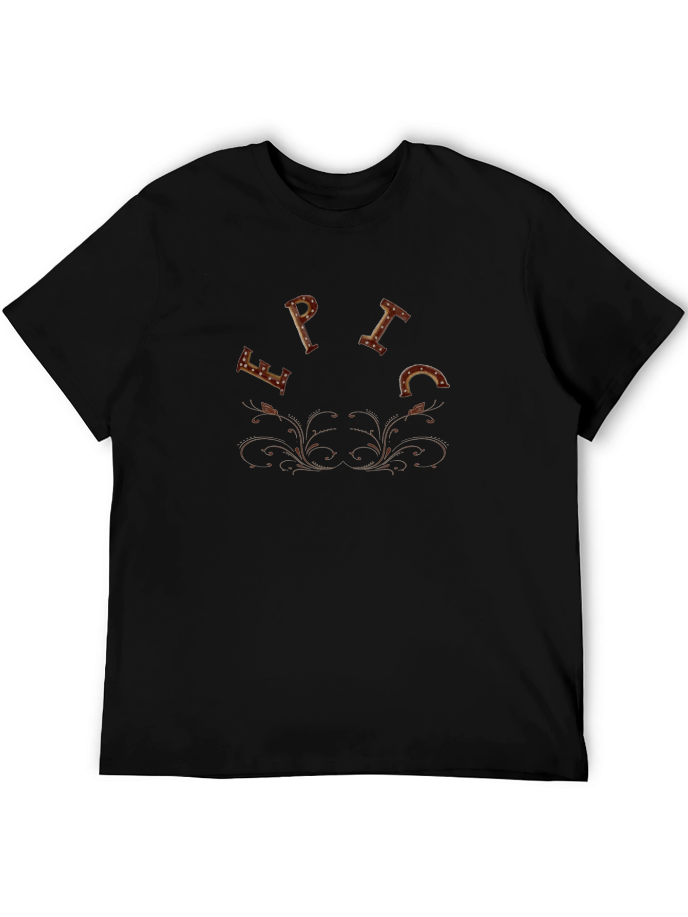 Epic Graphic Print Mens Black T-Shirt