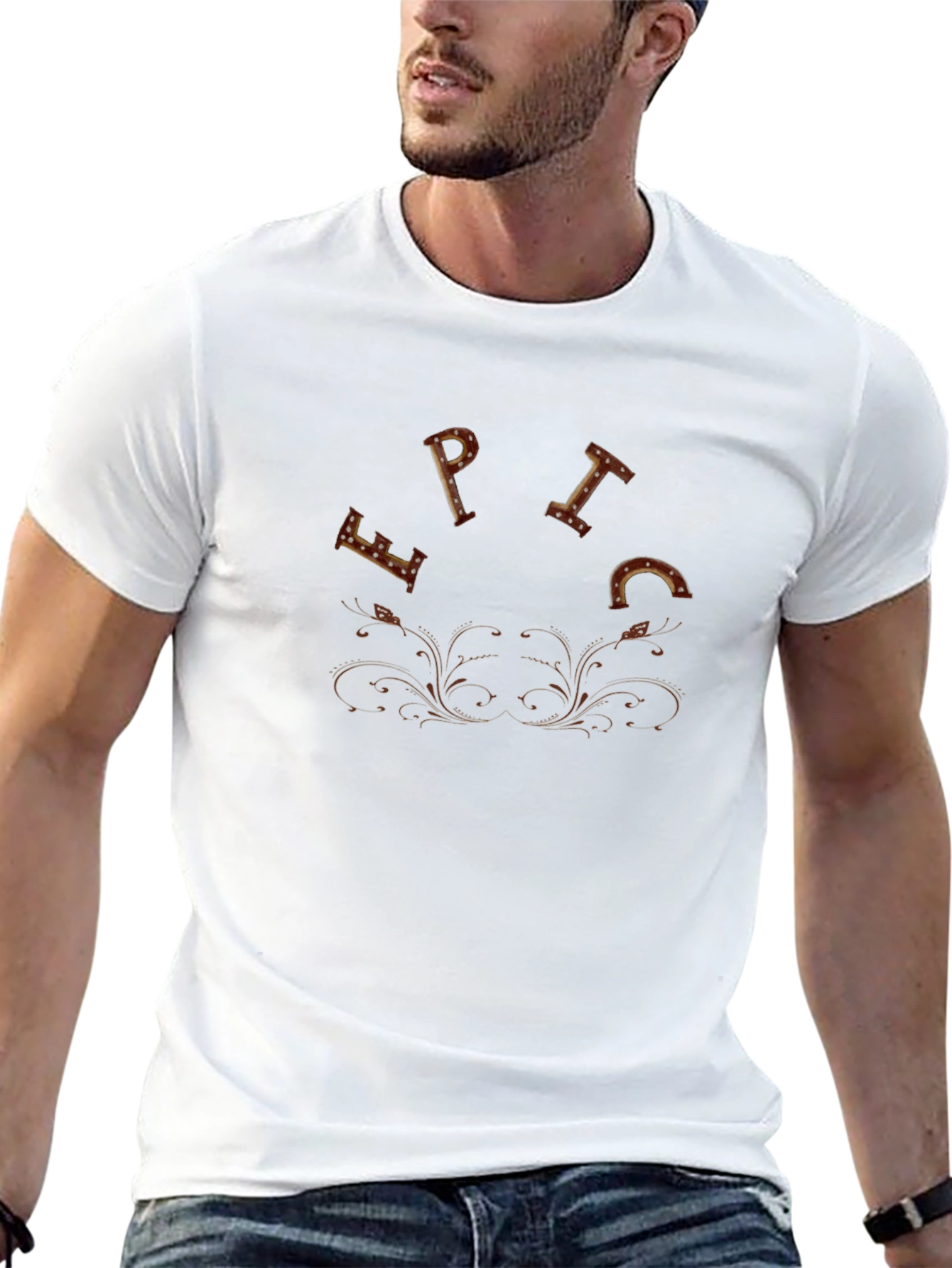 Epic Graphic Print Mens Black T-Shirt