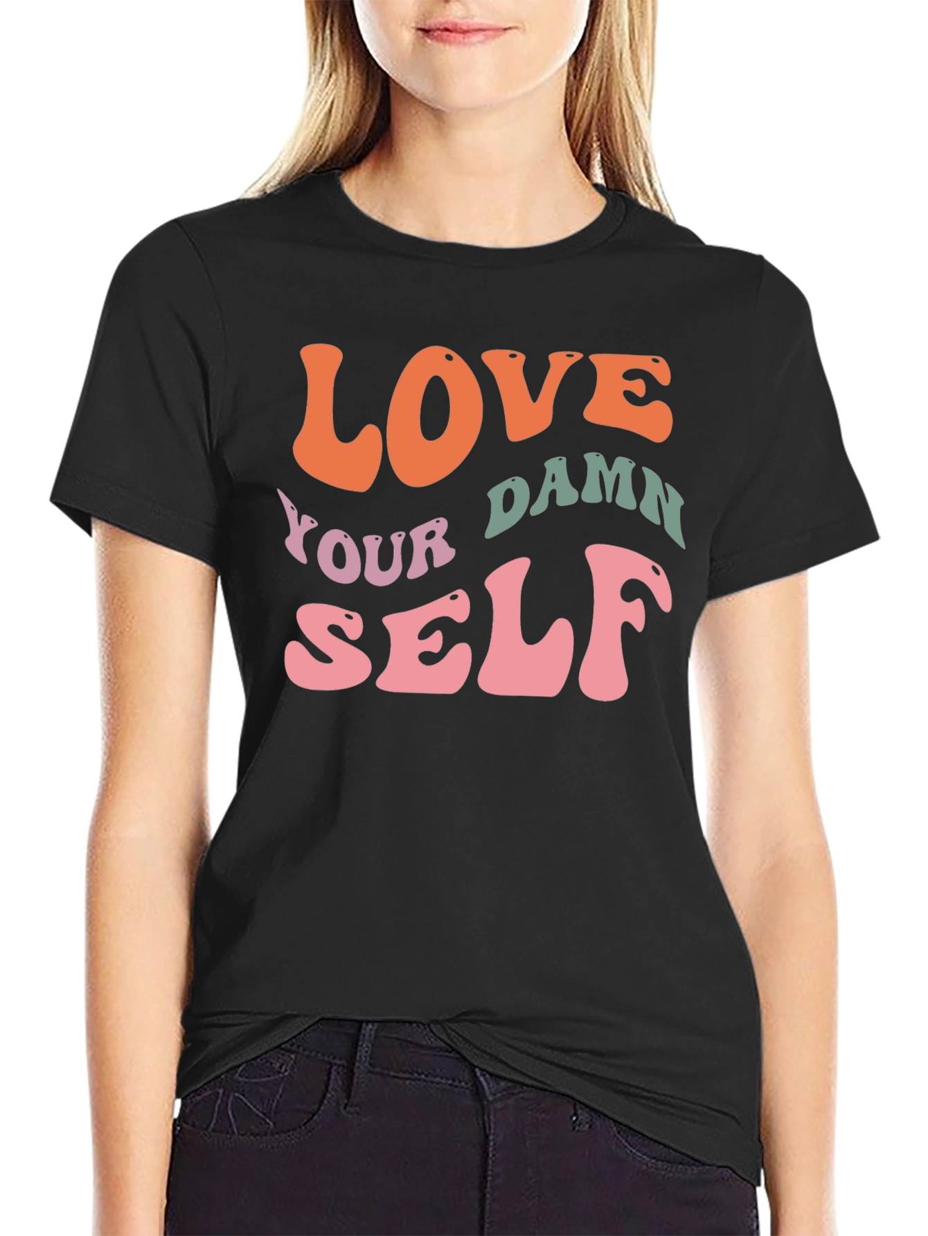Love Yourself Graphic Tee - Trendy Retro Design