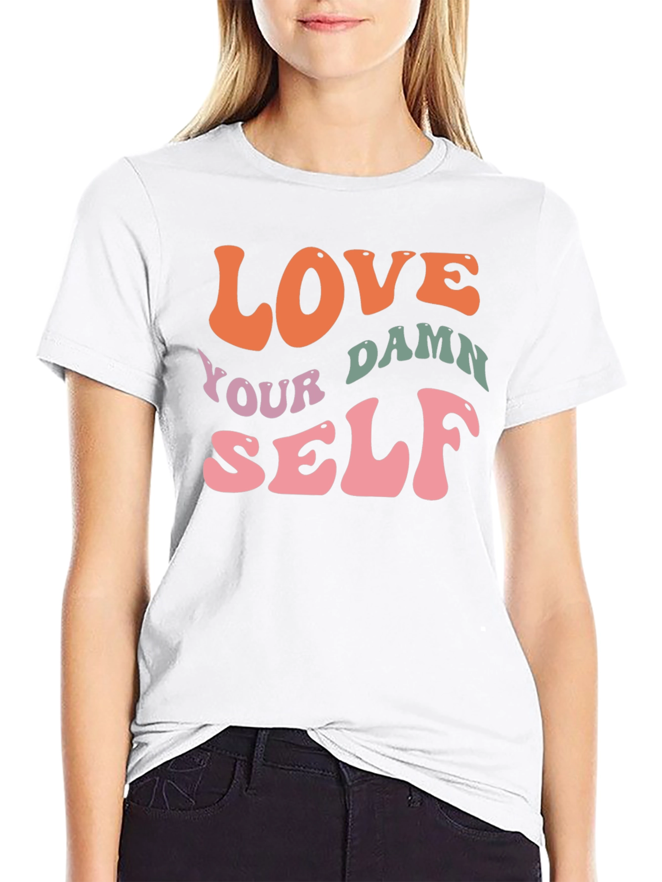 Love Yourself Graphic Tee - Trendy Retro Design