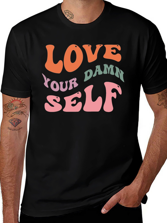Love Yourself Graphic Tee - Trendy Retro Design