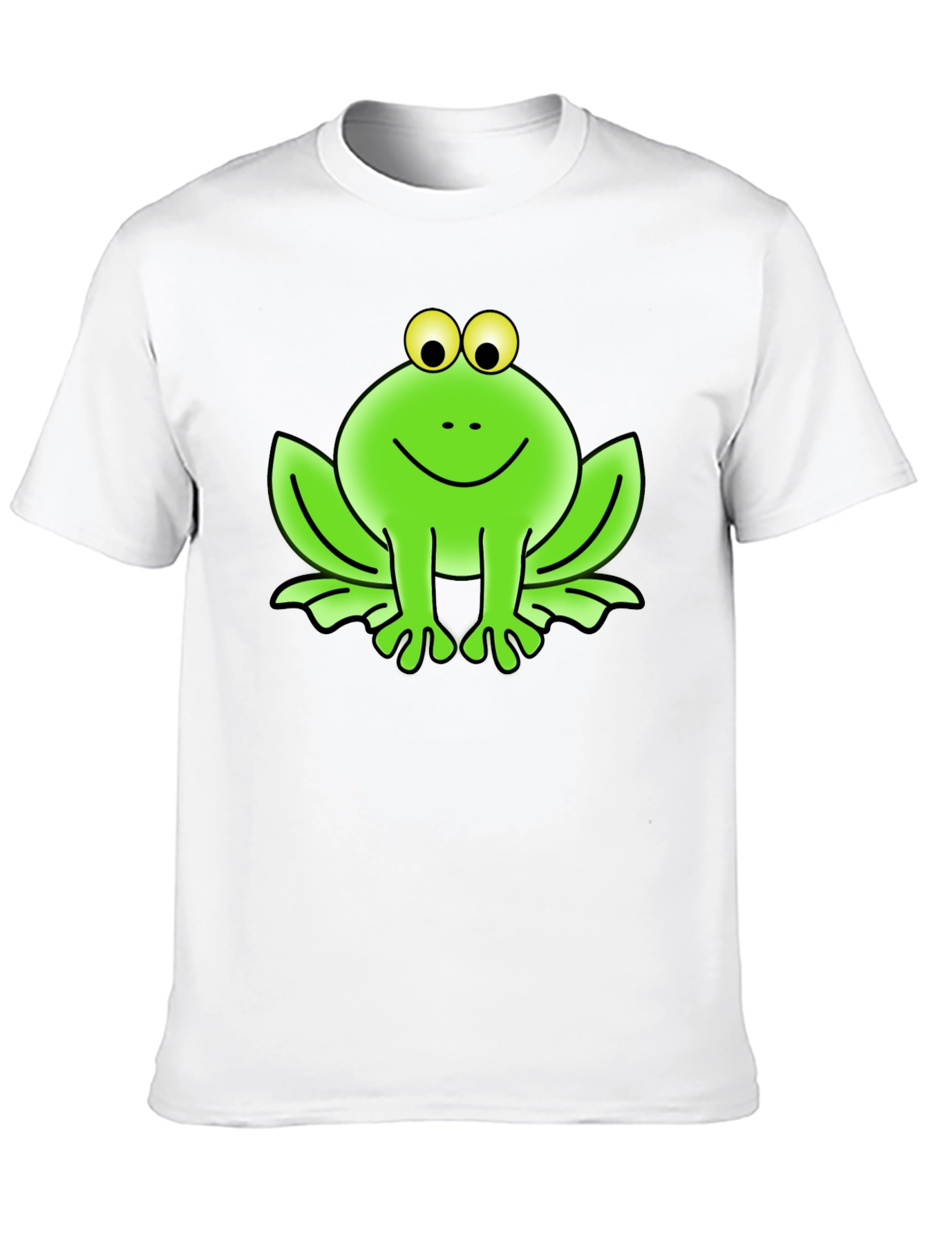 Funny Frog Graphic Tee - Black Cotton T-Shirt