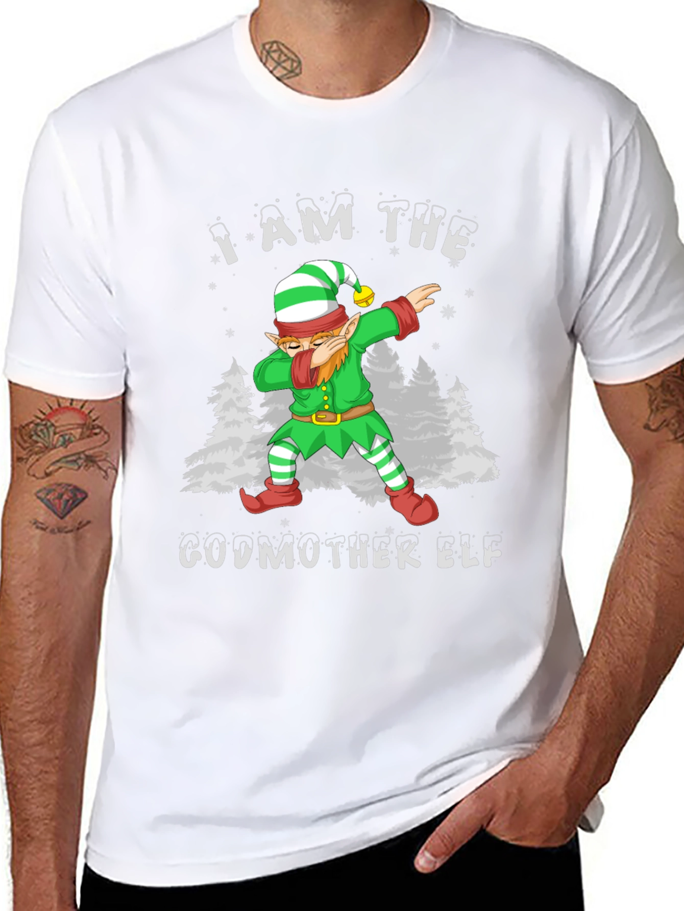 Godmother Elf Dabbing Christmas T-Shirt