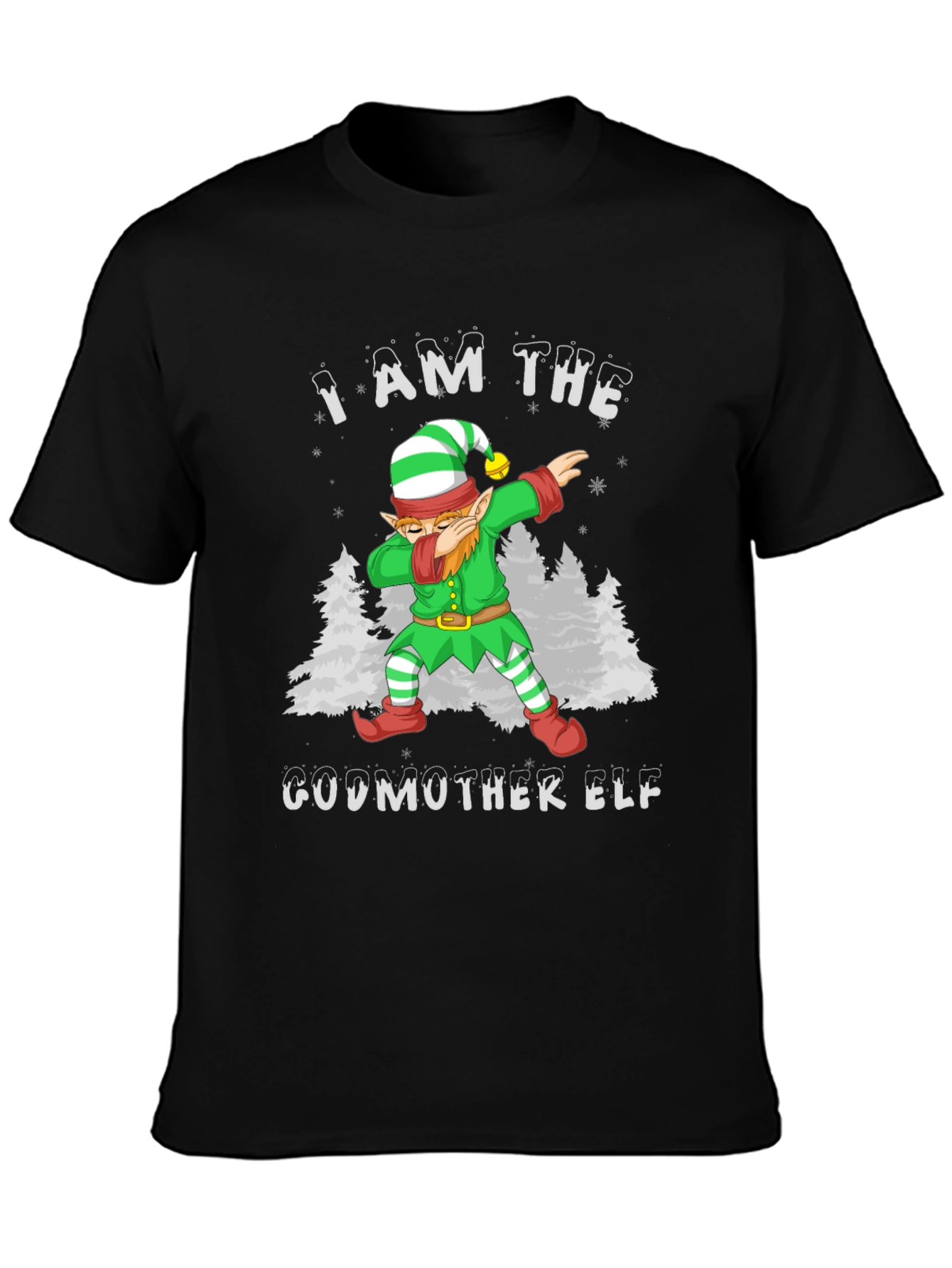 Godmother Elf Dabbing Christmas T-Shirt