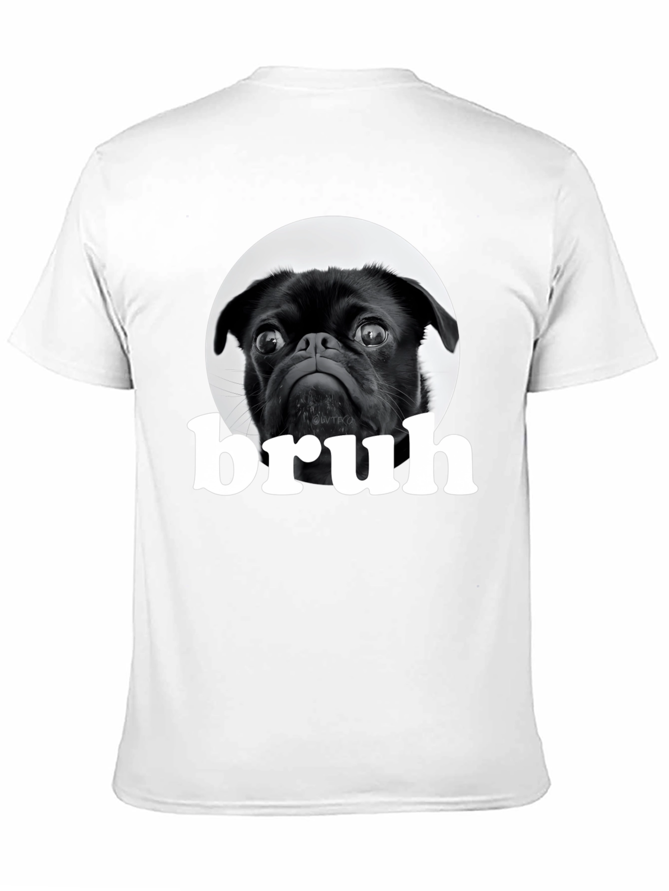Black Pug Bruh Graphic T-Shirt