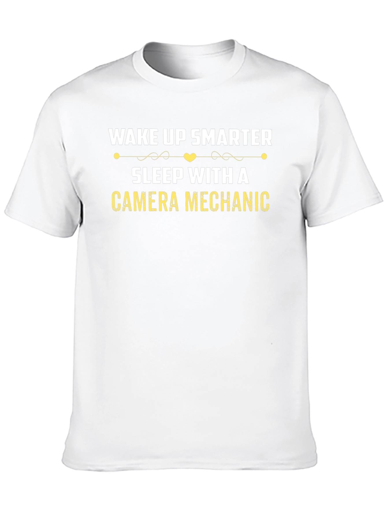 Wake Up Smarter Camera Mechanic Black T-Shirt